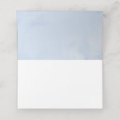 Silver Tiara Light Blue Floral Quinceanera Party Plaatskaartje (Binnenkant ongevouwen)