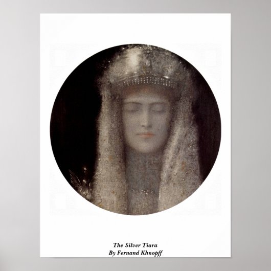 Silver Tiara van Fernand Khnopff Poster (Voorkant)