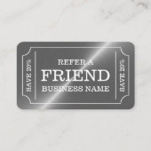 Silver Ticket Style Referral Kaart (Voorkant)