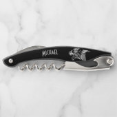 Silver Tiger Head op Black Kurkentrekker (Achterkant)