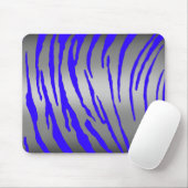 Silver Tiger Stripes Blue Muismat (Met muis)