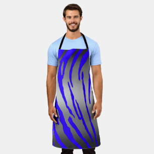 Silver Tiger Stripes Blue Schort