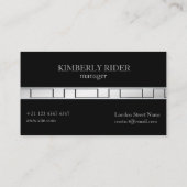 Silver Tile Pattern Visitekaartje (Achterkant)