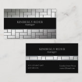 Silver Tile Pattern Visitekaartje (Voorkant / Achterkant)