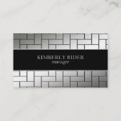 Silver Tile Pattern Visitekaartje (Voorkant)