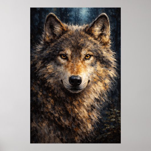 Silver Timber | Wolf Wildlife Art | Poster (Voorkant)