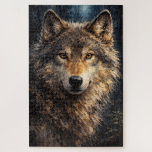 Silver Timber   Wolf Wildlife Art   Puzzel