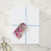 Silver Tinsel Tree met Vintage-kerstversiering Cadeaulabel (Met Touw)