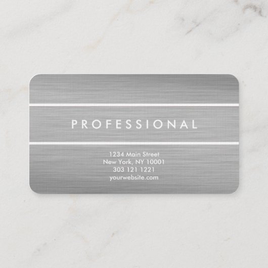 Silver titanium gepersonaliseerde visitekaartjes (Achterkant)