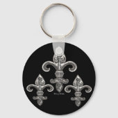 Silver tone Fleur De Lys Sleutelhanger (Voorkant)