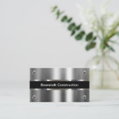 Silver Tone Metallic Constructie Visitekaartjes (Staand voorkant)