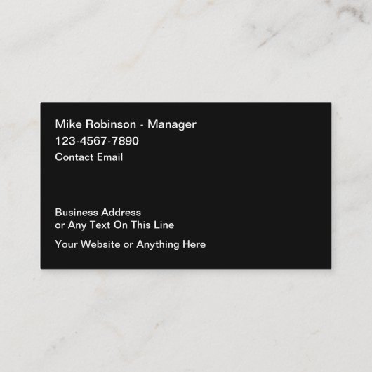 Silver Tone Metallic Constructie Visitekaartjes (Achterkant)