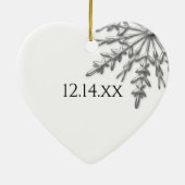 Silver Tone Snowflake Winter Wedding Keramisch Ornament (Achterkant)