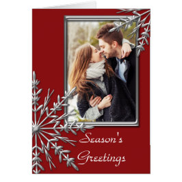 Silver Tone Snowflakes op de groeten van Red Seaso