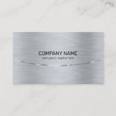 Silver tones Metallic Texture Afbeelding Visitekaartje (Voorkant)