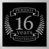 Silver Traditional bruiloft 16 jaar Poster (Voorkant)