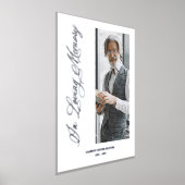 Silver Traditional & Elegant Photo Funeral Folie Afdrukken (Laagn)