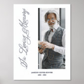 Silver Traditional & Elegant Photo Funeral Folie Afdrukken (Voorkant)