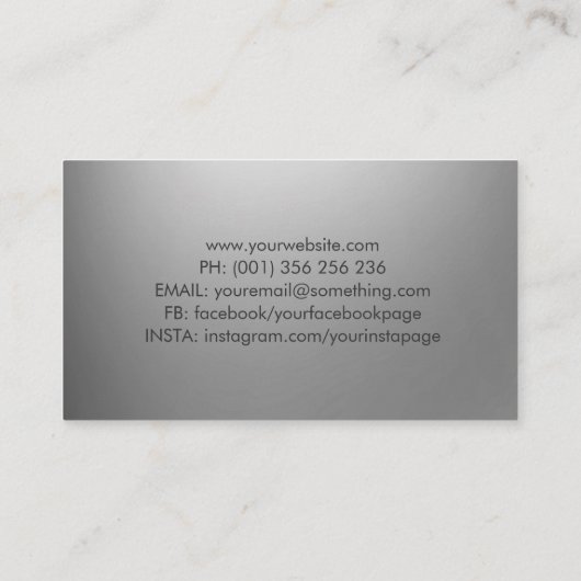 Silver Tree Branch Visitekaartje (Achterkant)