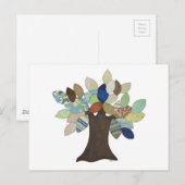 Silver Tree-Briefkaart Briefkaart (Voorkant / Achterkant)