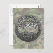 Silver Tree of Life Briefkaart (Voorkant / Achterkant)