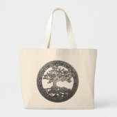 Silver Tree of Life Grote Tote Bag (Voorkant)