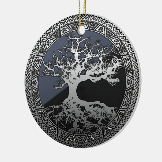 Silver Tree of Life Keramisch Ornament (Links)