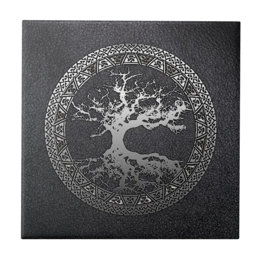 Silver Tree of Life Tegeltje (Voorkant)