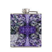 Silver Tree of Life Yggdrasil op Amethyst Geode Heupfles (Achterkant)