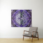 Silver Tree of Life Yggdrasil op Amethyst Geode Wandkleed (In Situ (horizontaal))