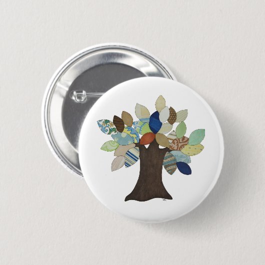 Silver Tree Pinback-Button Ronde Button 5,7 Cm (Voorkant /achterkant)