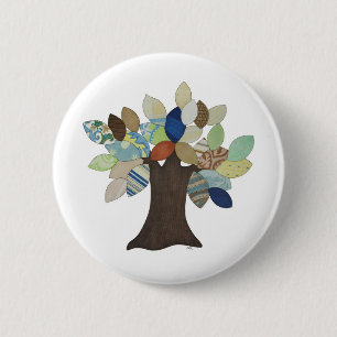 Silver Tree Pinback-Button Ronde Button 5,7 Cm