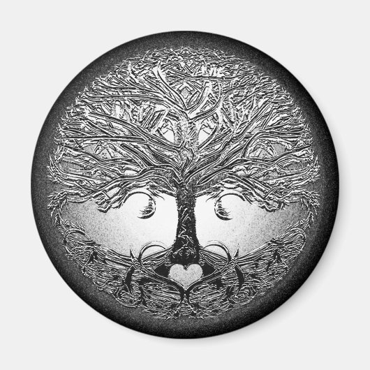 Silver Tree with Heart Magneet (Voorkant)