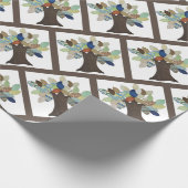Silver Tree Wrapping Paper Cadeaupapier (Hoek)