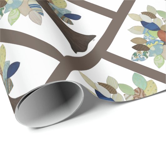 Silver Tree Wrapping Paper Cadeaupapier (Rol Hoek)