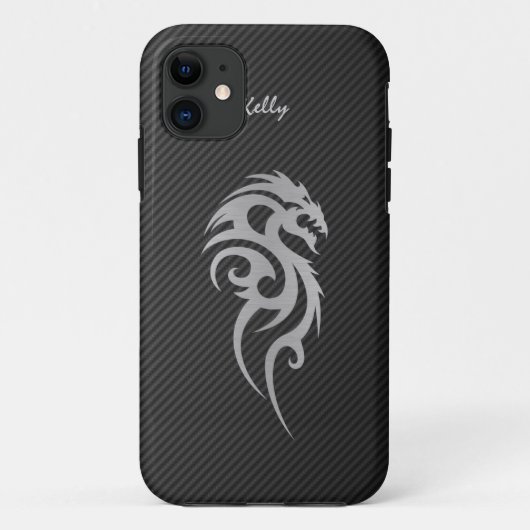 Silver Tribal Dragon Tattoo iPhone 5 Hoesje (Achterkant)