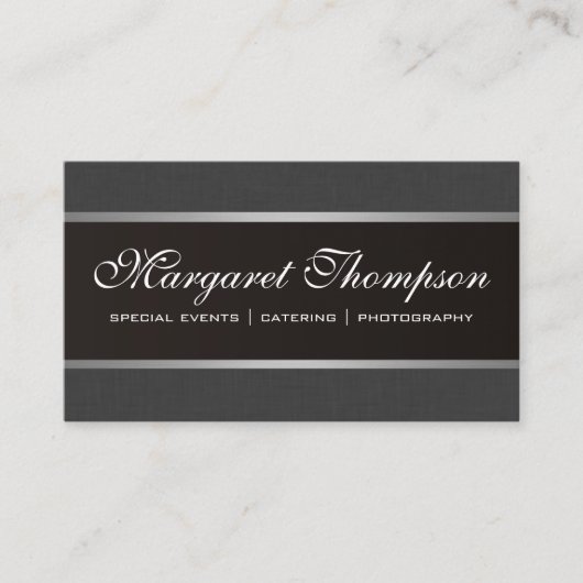 Silver Trim Classic Design Visitekaartje (Voorkant)