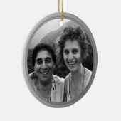 Silver Trim Photo Ornament (Rechts)