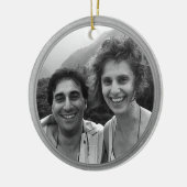 Silver Trim Photo Ornament (Links)