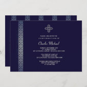 Silver Trim Uitnodiging (Voorkant / Achterkant)