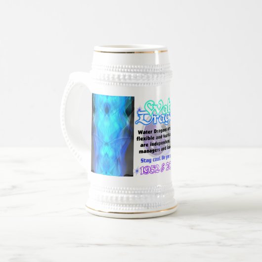 Silver trim Water Dragon stein 1952 ,2012 Bierpul (Voorkant links)