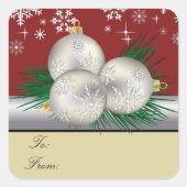 Silver Trio Cadeau Labels (Voorkant)