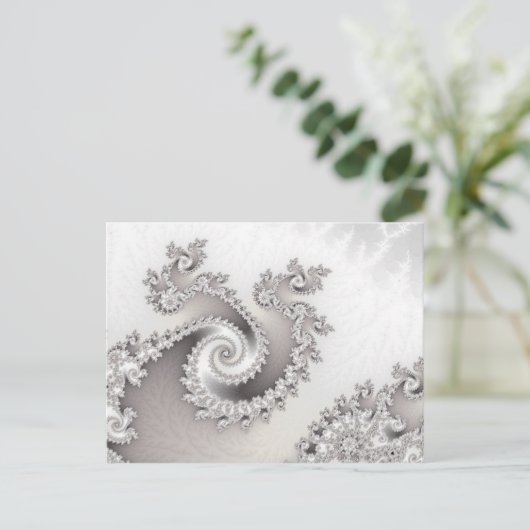 Silver Triple Twirl Briefkaart (Staand voorkant)