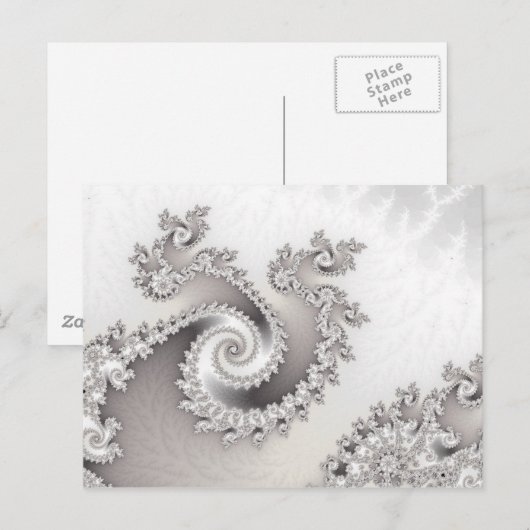 Silver Triple Twirl Briefkaart (Voorkant / Achterkant)