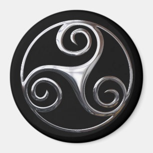 Silver Triskelion Magneet