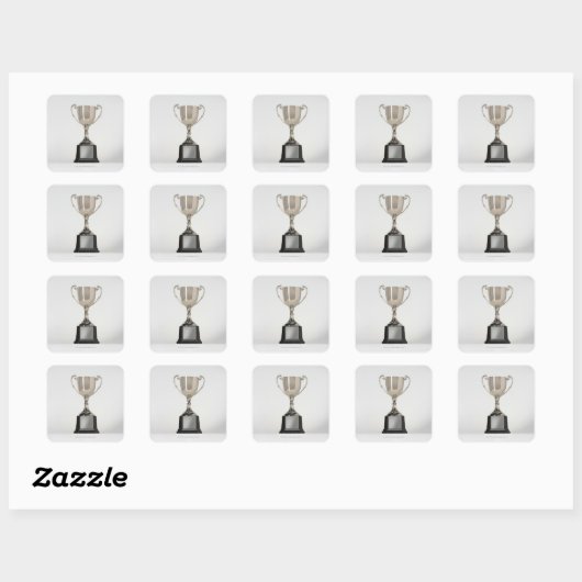Silver Trophys Vierkante Sticker (Vel)