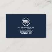 Silver Truck Box Border Lijst Logistics Driver Visitekaartje (Achterkant)