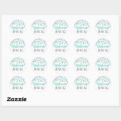 Silver Turquoise Confetti Welcome Back Sticker (Vel)
