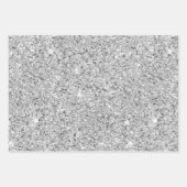 Silver Turquoise Glitter Stripes Inpakpapier Vel (Voorkant 3)