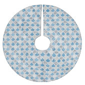 Silver Turquoise Pearl Glitter Mermaid Kerstboom Rok (Voorkant)